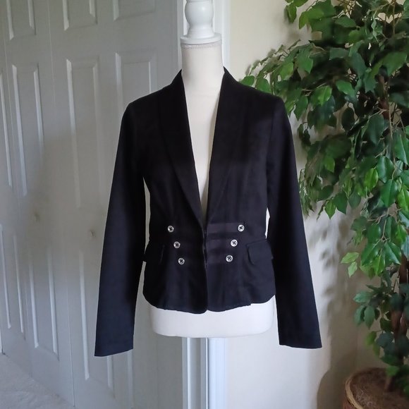 CAbi Black Military Style Jacket/Blazer Size 2 - Picture 2 of 6